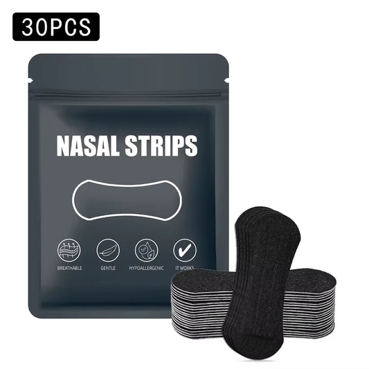 30PCS Nasal Strips for Snoring,Nose Strips for Breathing,Anti Snoring Solution Congestion Relief Nose Tape for Sleeping